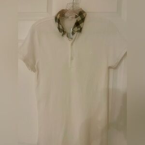 Burberry Brit Polo white color 
Size 14 YO /164cm( Good for woman size XS/S)